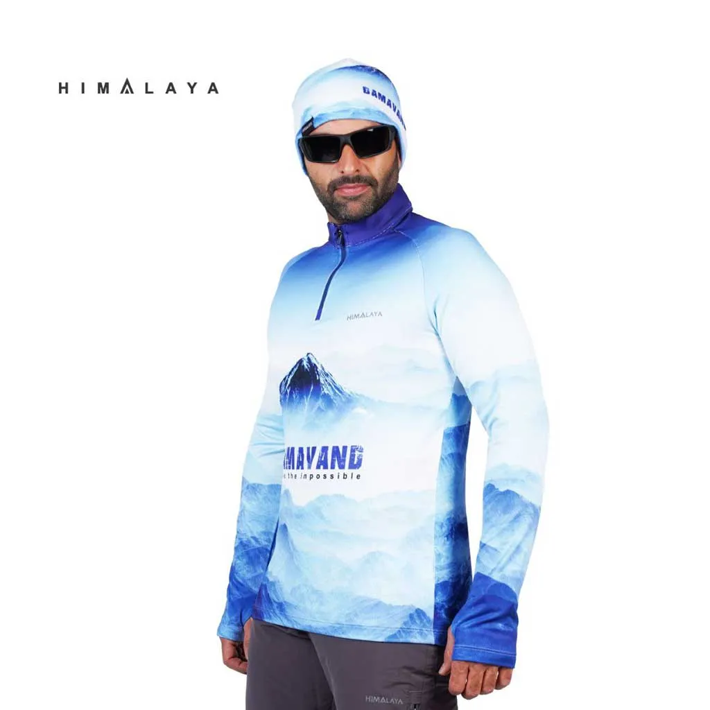 بلوزمیکرو فینگردار طرح دماوند نیم زیپ HIMALAYA