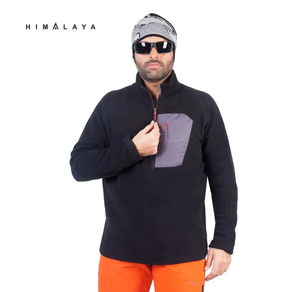 بلوز پلار نیم زیپ جیبی ساده HIMALAYA هیمالیا - تصویر 4