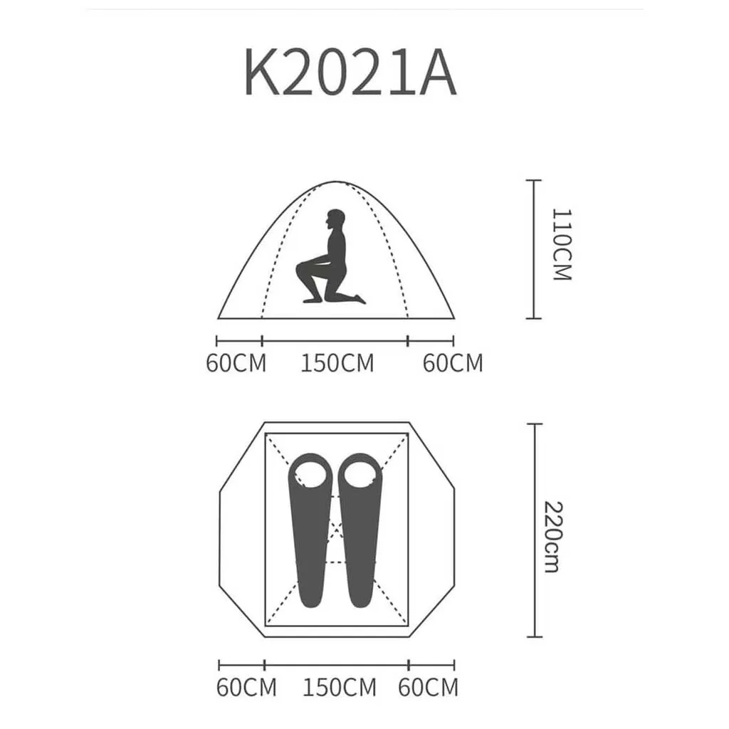 چادر کوهنوردی و کمپینگ کله گاوی  K2021A - تصویر 5