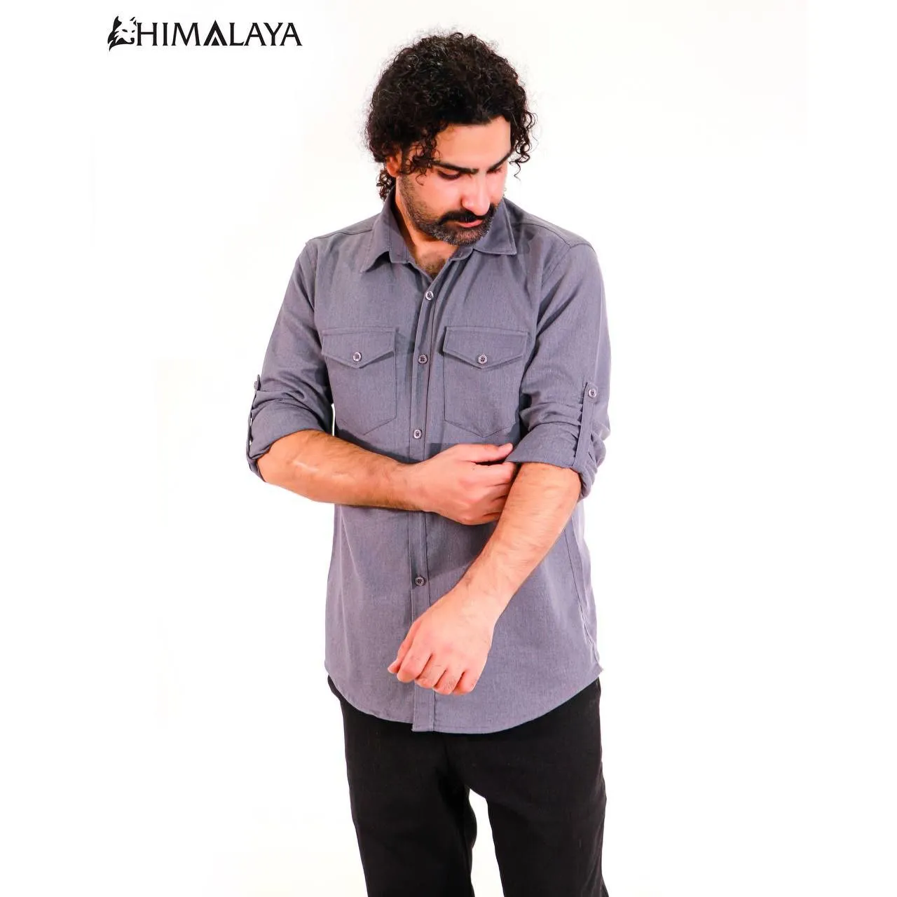پیراهن آستین بلند لیننCM88 مردانه HIMALAYA  کد کالا 301103 - تصویر 3