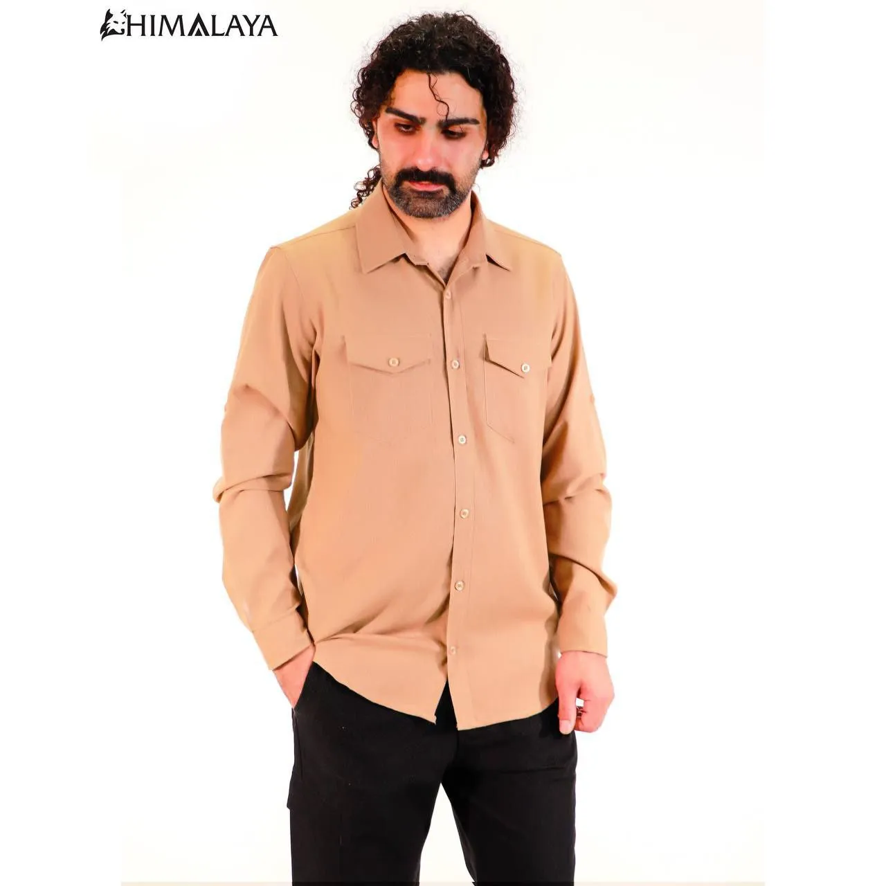 پیراهن آستین بلند لیننCM88 مردانه HIMALAYA  کد کالا 301103 - تصویر 7