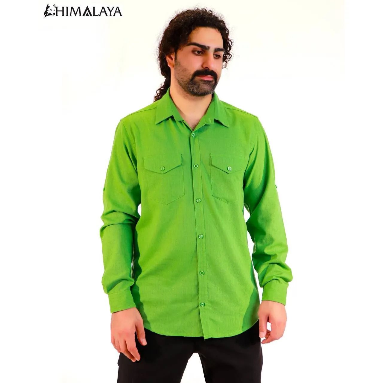 پیراهن آستین بلند لیننCM88 مردانه HIMALAYA  کد کالا 301103 - تصویر 10
