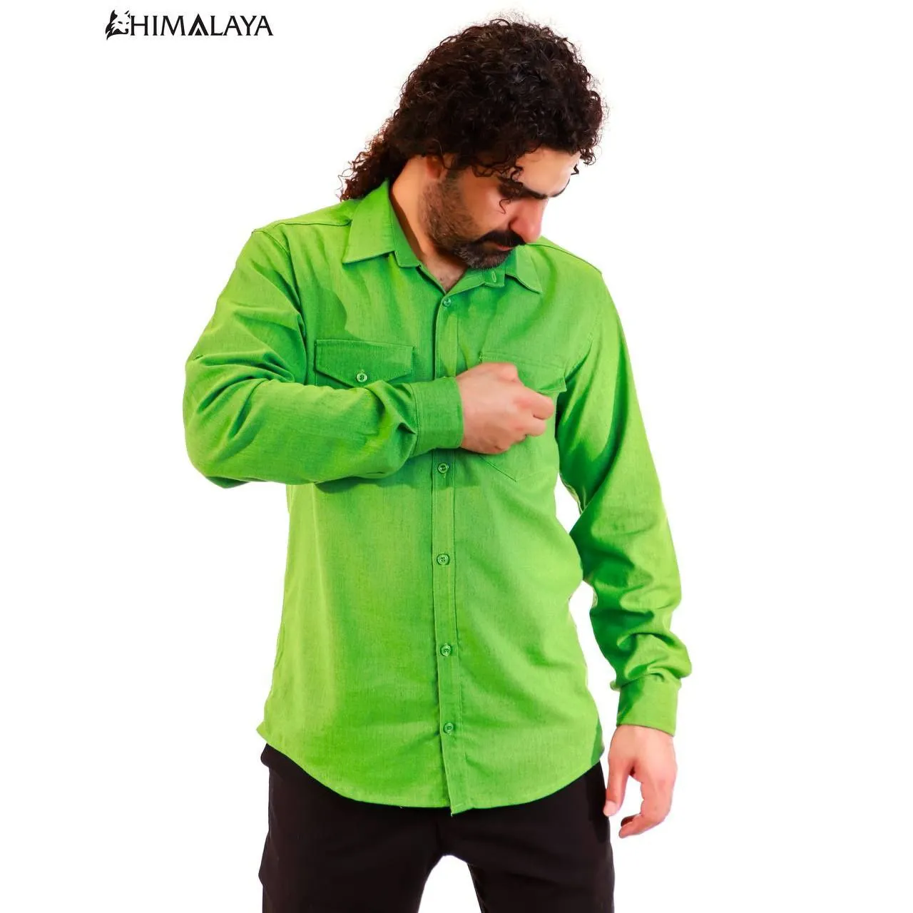 پیراهن آستین بلند لیننCM88 مردانه HIMALAYA  کد کالا 301103 - تصویر 11