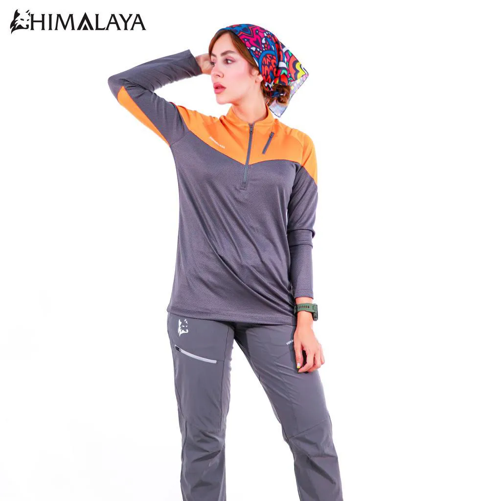 بلوز نیم زیپ  دورنگ زنانه  HIMALAYA  کد CW27  - تصویر 6