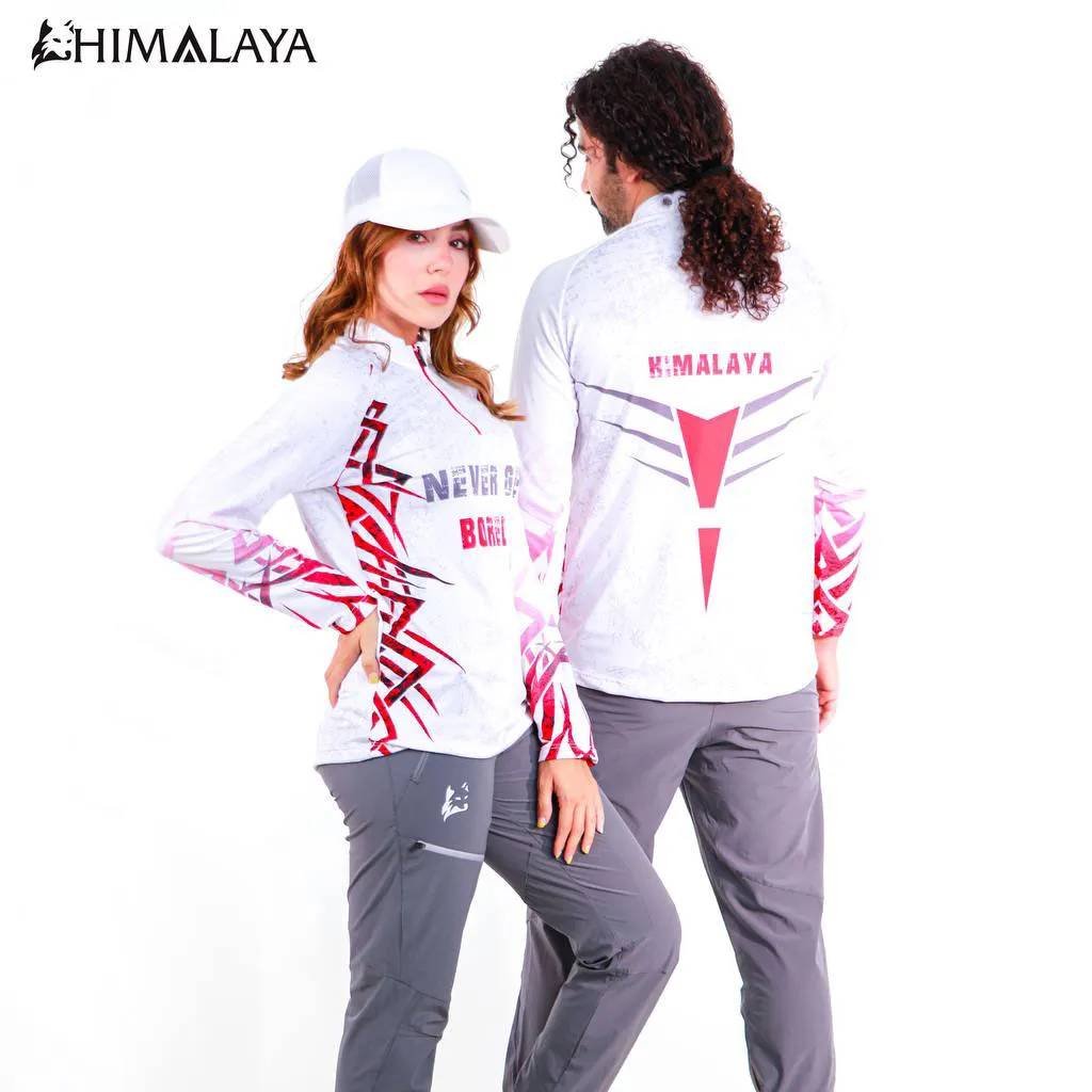 بلوز نیم زیپ تابستانه سفید  never get bored  HIMALAYA کد CM11 - تصویر 3