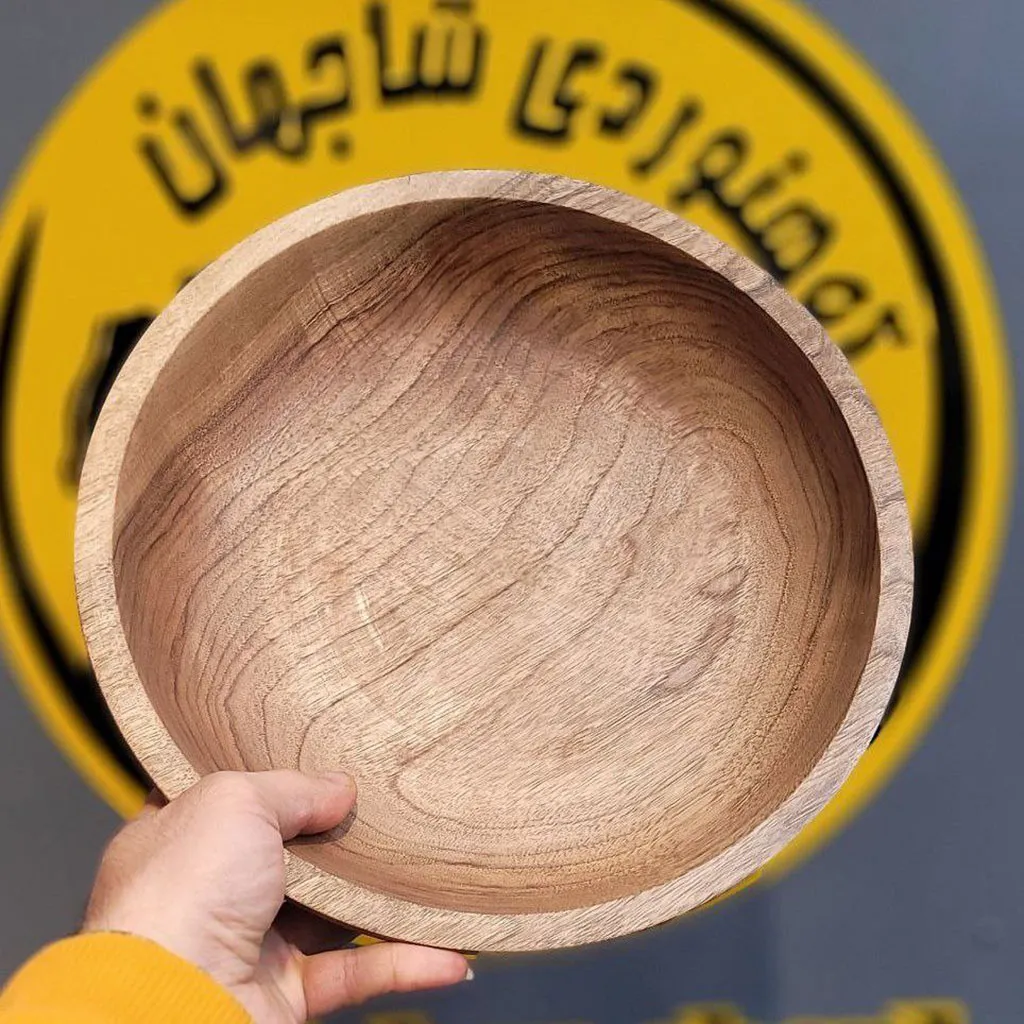 کاسه چوبی بزرگ (چوب گردو) - تصویر 2