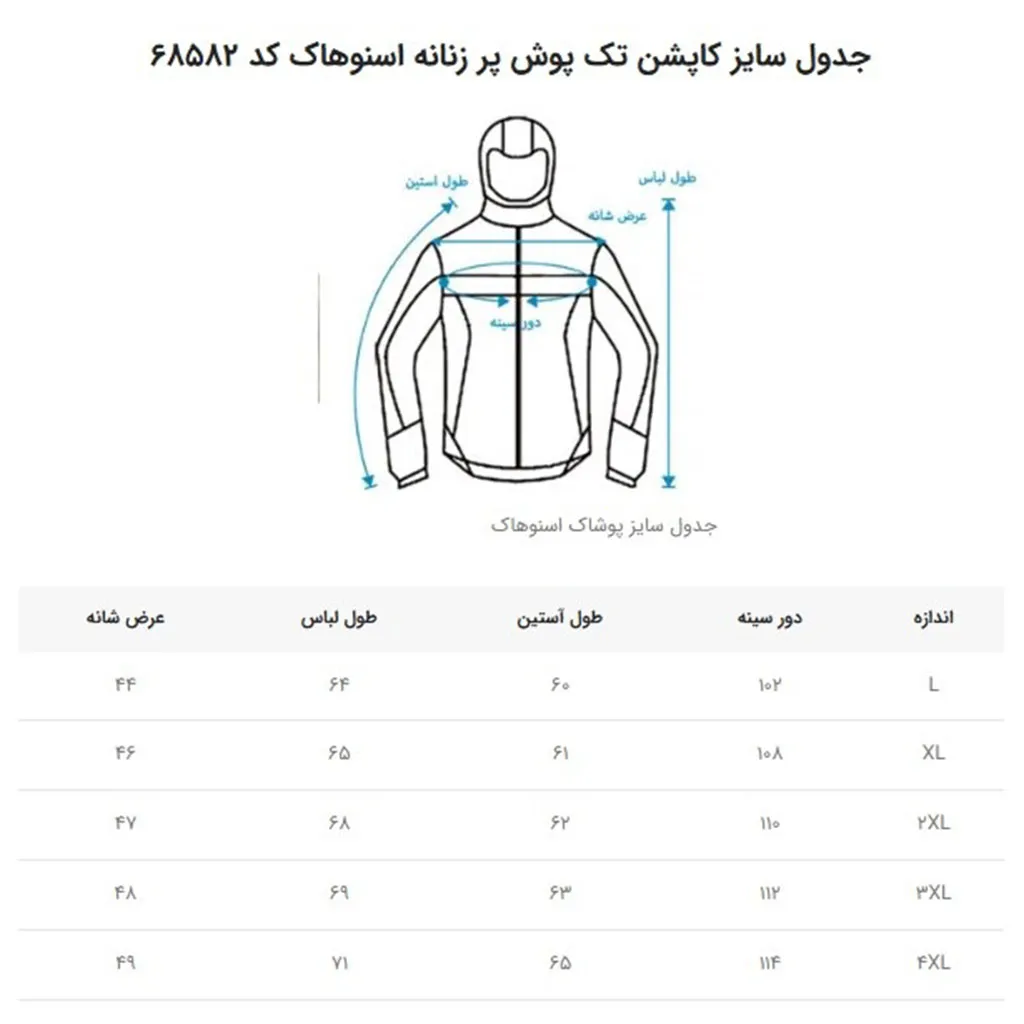 کاپشن تک پوش پر با آستین پلار زنانه اسنوهاک کد 68582 - تصویر 9