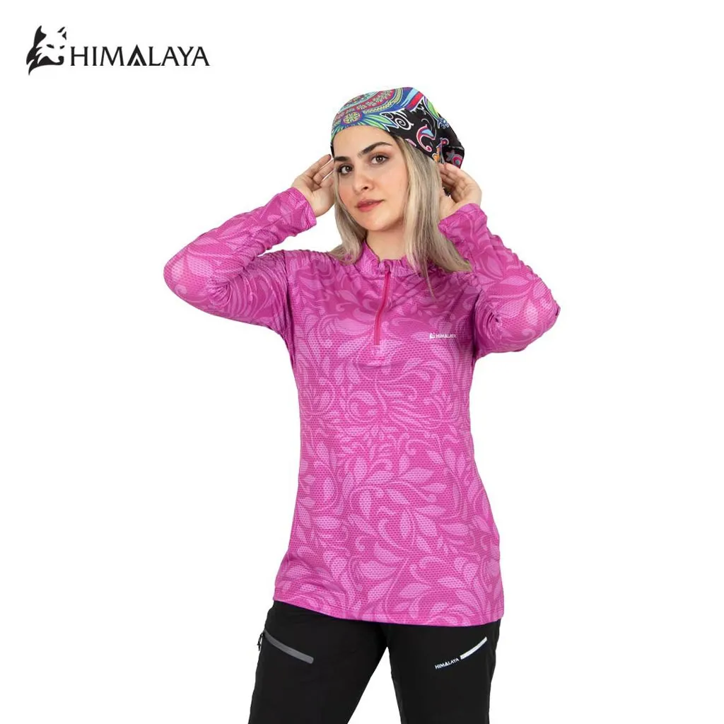 بلوز نیم‌زیپ دخترانه هیمالیا  طرح FloraWave کد CW36 - تصویر 6