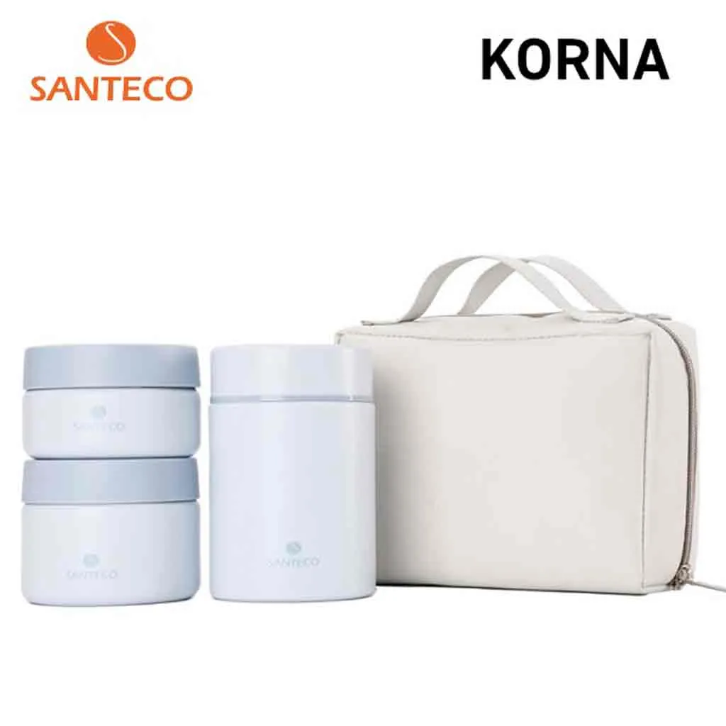 فلاسک غذای سانتکو 3 تکه مدل KORNA حجم 420 میل لیتر - تصویر 2