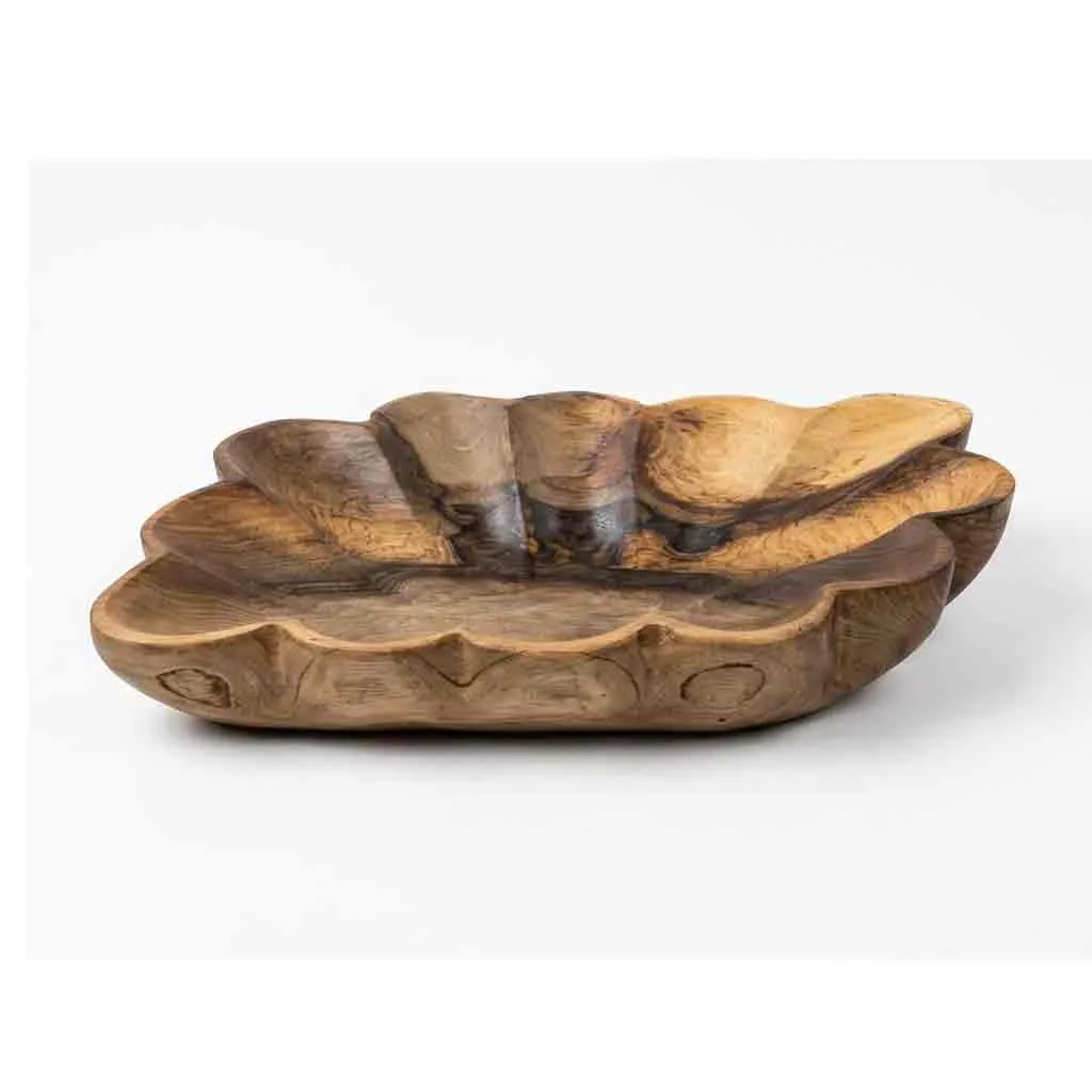 اردوخوری طرح صدف چوب گردو - تصویر 3