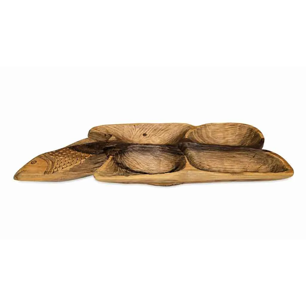 اردوخوری طرح ماهی چوب گردو - تصویر 4