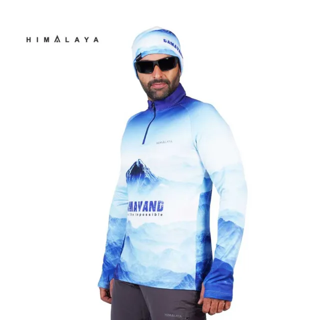 بلوزمیکرو فینگردار طرح دماوند نیم زیپ HIMALAYA