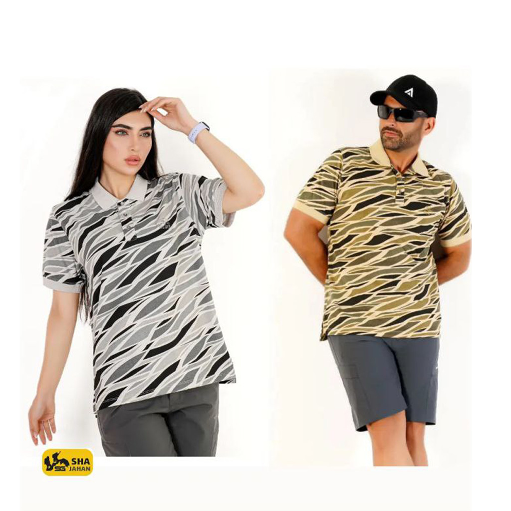 تیشرت جودون 3دکمه طرح دار NEBKA  3024