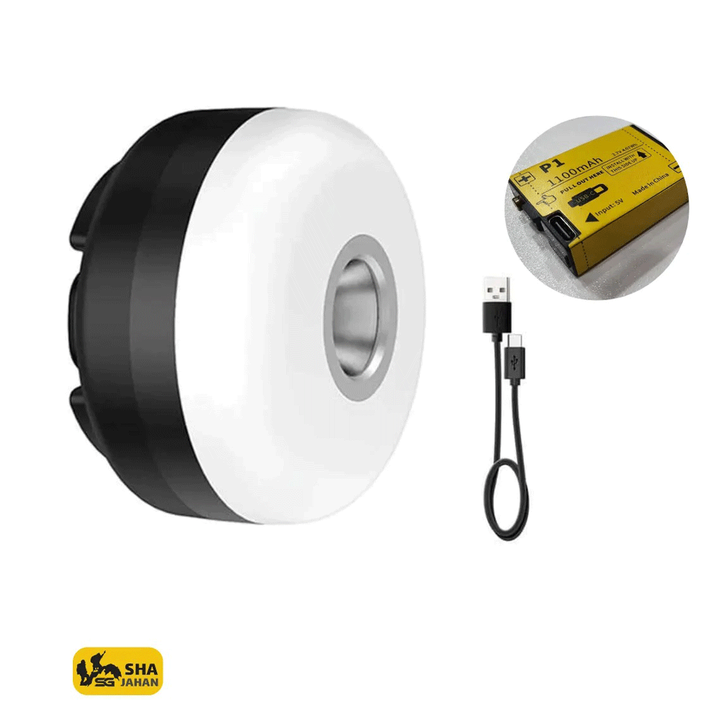 چراغ چادر شارژی (روشنایی) لنز دار