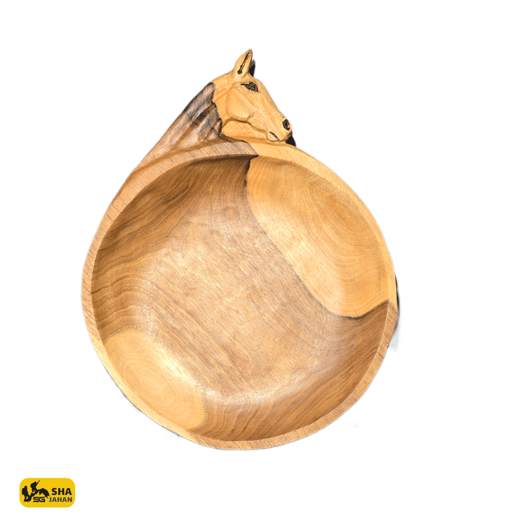کاسه سر اسب بزرگ چوب گردو