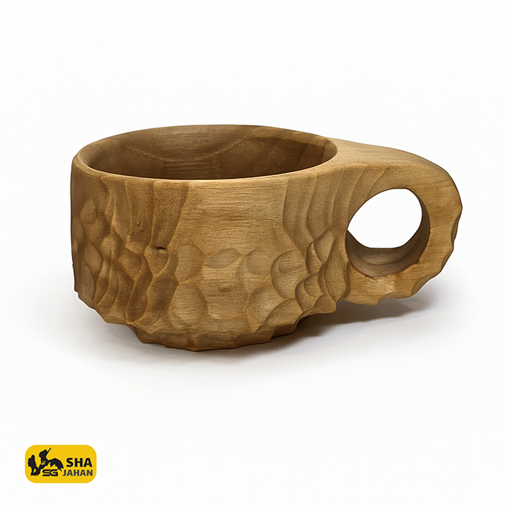 کوکسا طرح سنگچین چوب‌گردو (لیوان چوبی) کد 9809