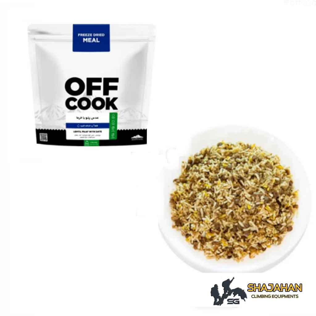 آف کوک عدس پلو با خرما و گوشت (غذای خشک انجمادی)