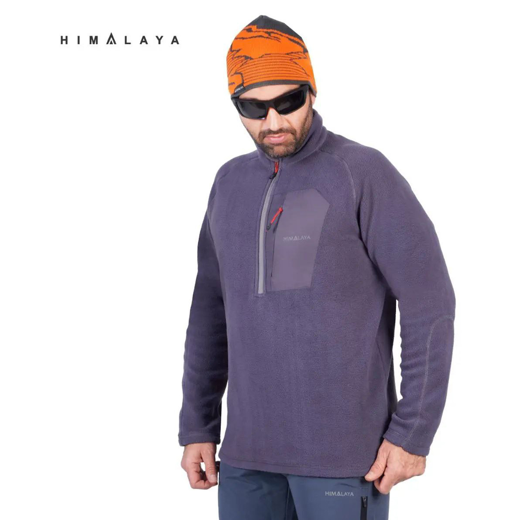 بلوز پلار نیم زیپ جیبی ساده HIMALAYA هیمالیا