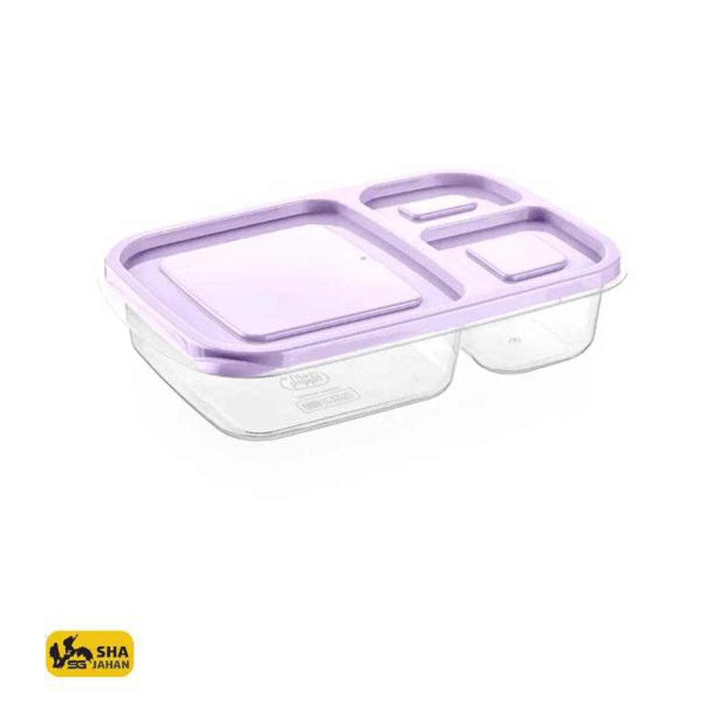 ظرف نگهدارنده سه قسمتی مستطیل hobby life