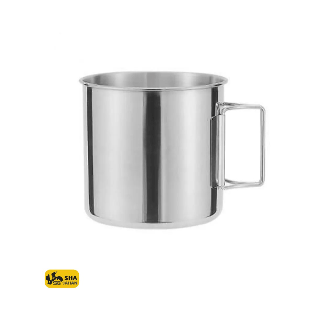 لیوان استیل دسته دار