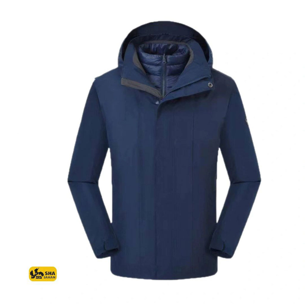  کاپشن دوپوش با لایه داخلی پر غاز خاکستری آکومه